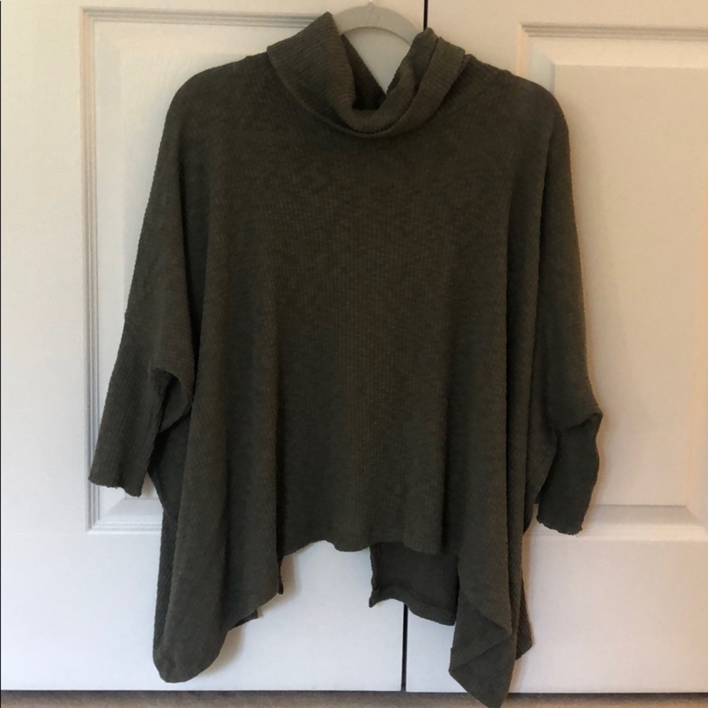 Army green free people sweater